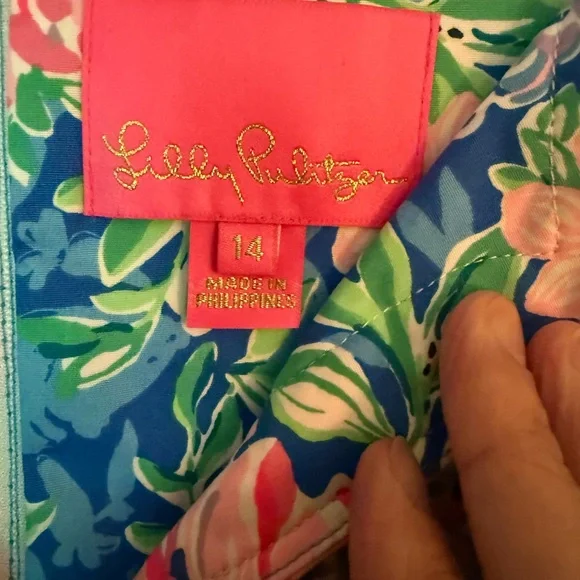 Lilly Pulitzer Vibrant Blue and Pink Maxi Dress - Picture 3 of 3